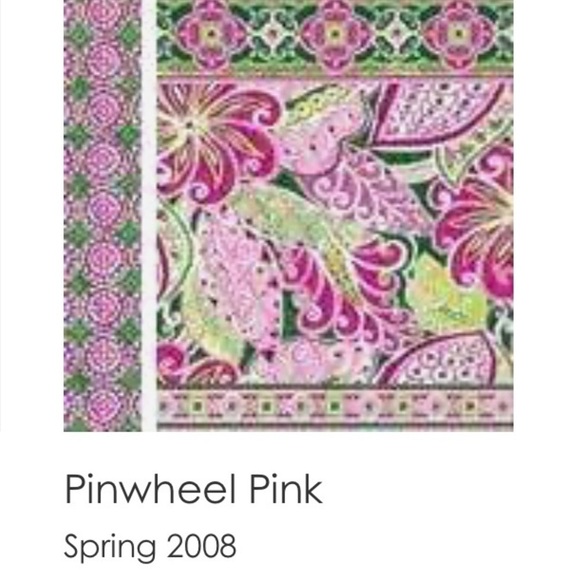 VERA BRADLEY Pinwheel Pink 2008 Pajama Bottoms Green Lightweight Floral Y2K - Picture 14 of 14